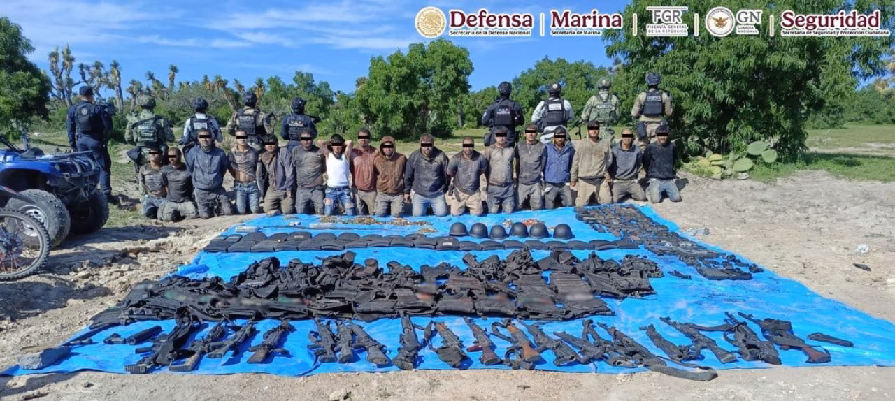 Articulo - Desmantelan campamento criminal en Aguascalientes; 18 detenidos y arsenal asegurado