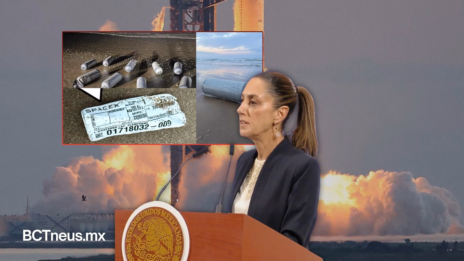 Articulo - SpaceX daña la costa en Tamaulipas, señala Sheinbaum