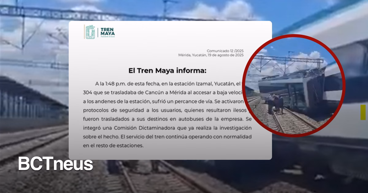 Articulo - Descarrila vagón del Tren Maya en estación Izamal; no hubo lesionados