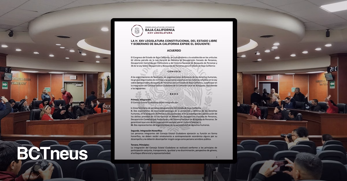 Articulo - Congreso de BC convoca a especialistas y víctimas para integrar consejo sobre desaparición de personas