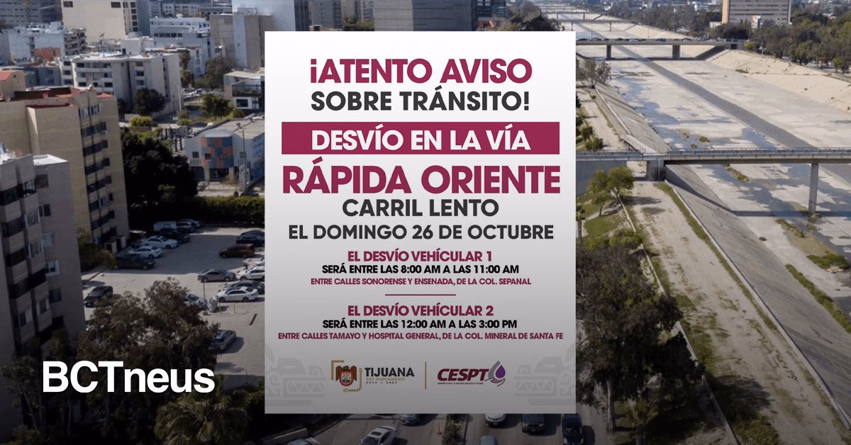 Articulo - Cierre en la Vía Rápida por trabajos de la CESPT