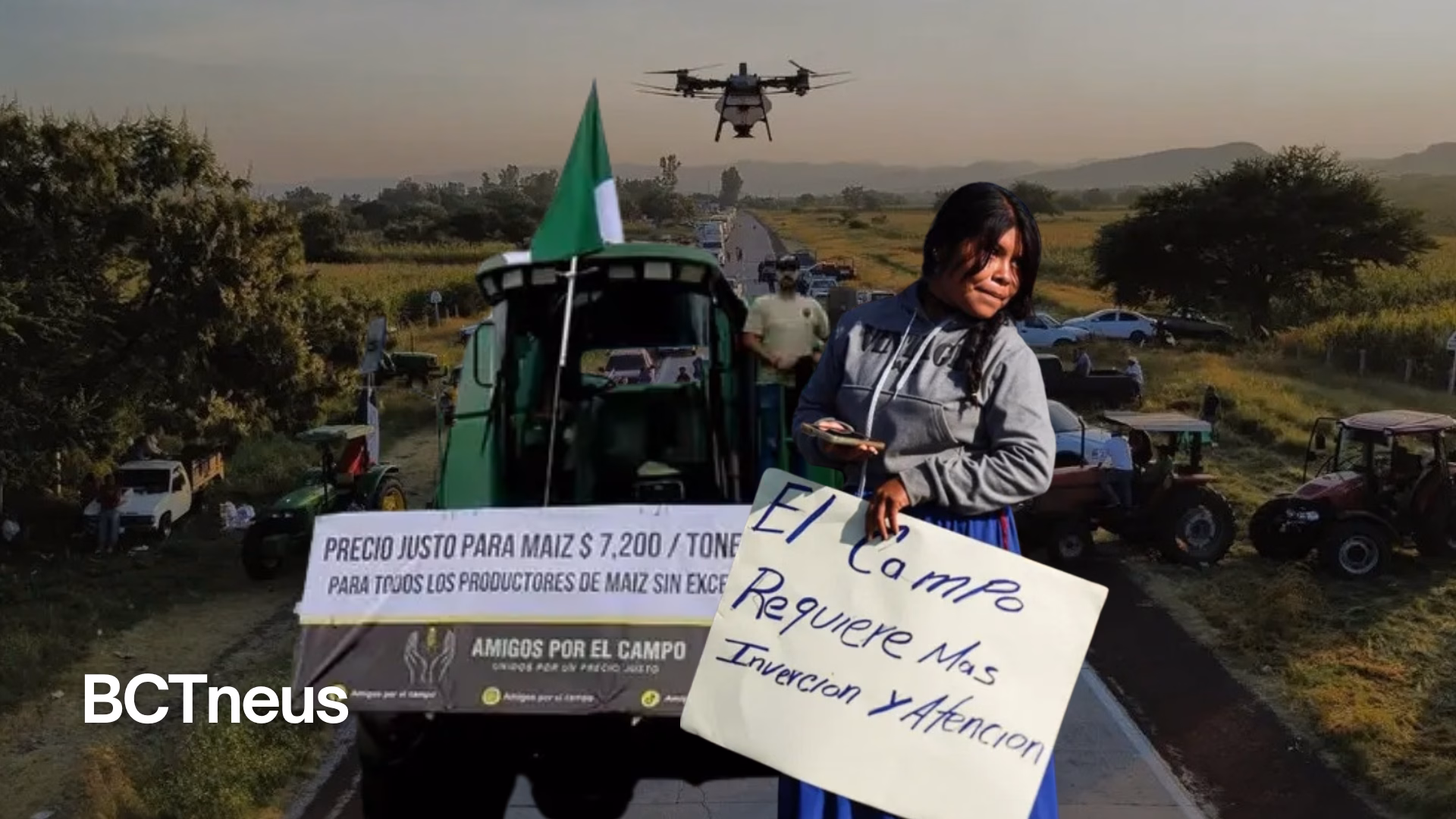 Articulo - Campesinos mantienen bloqueos en el centro de México; miles quedan varados