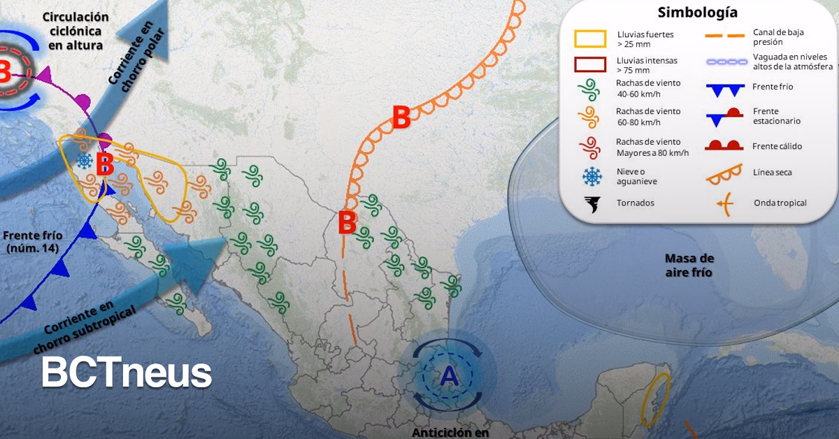 Articulo - Baja California activa su Comité Estatal de Emergencias ante el paso de dos frentes fríos