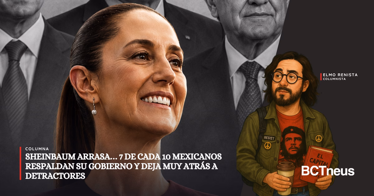 Sheinbaum arrasa… 7 de cada 10 mexicanos respaldan su gobierno y deja muy atrás a detractores