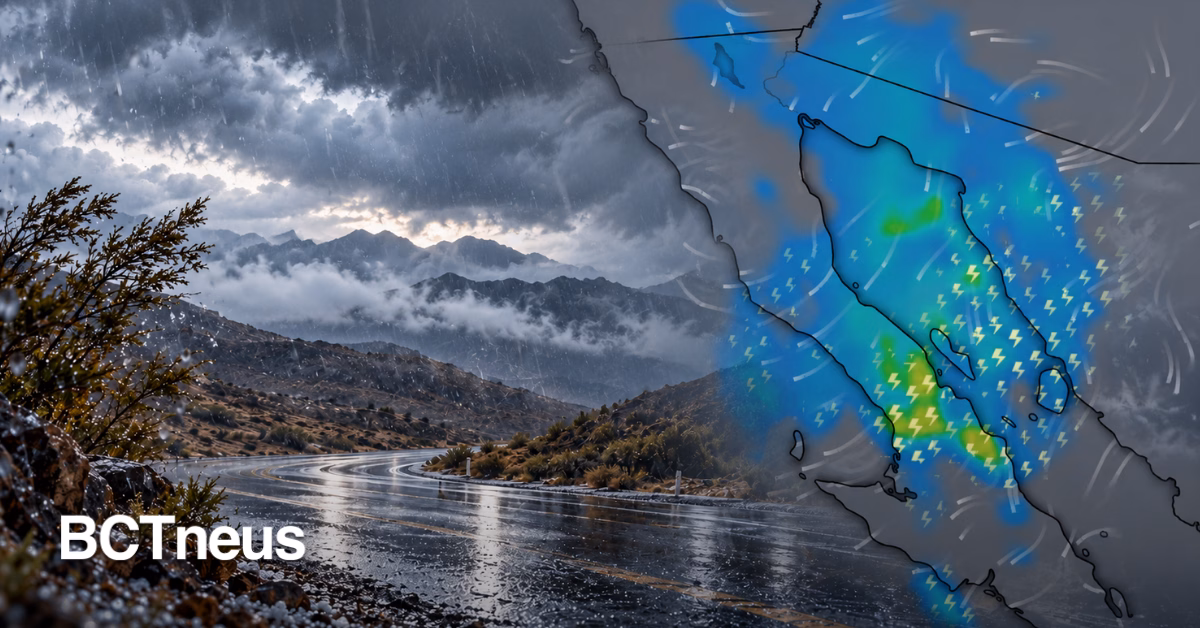 Articulo - Prevén chubascos, granizo y fuertes vientos en zonas serranas de Baja California