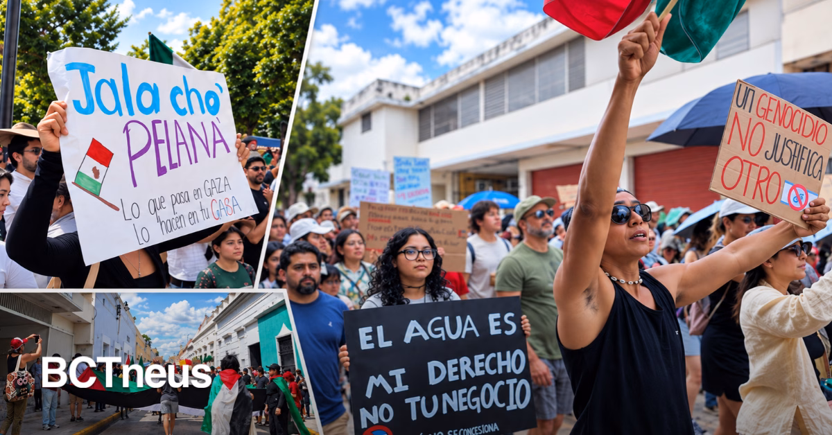 Articulo - ¡Por el agua y Palestina!: Yucatán exige a su gobierno frenar los acuerdos con Israel