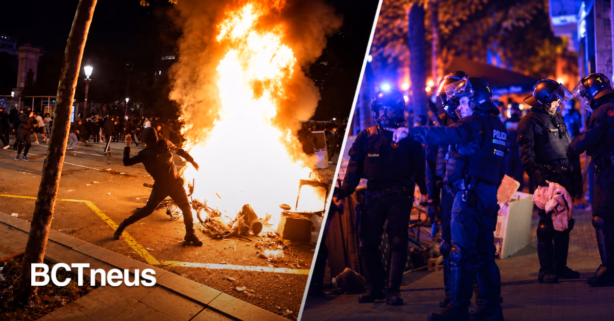 Articulo - ¡Fuego y saqueos en Barcelona! Concentración juvenil termina en enfrentamientos con la policía